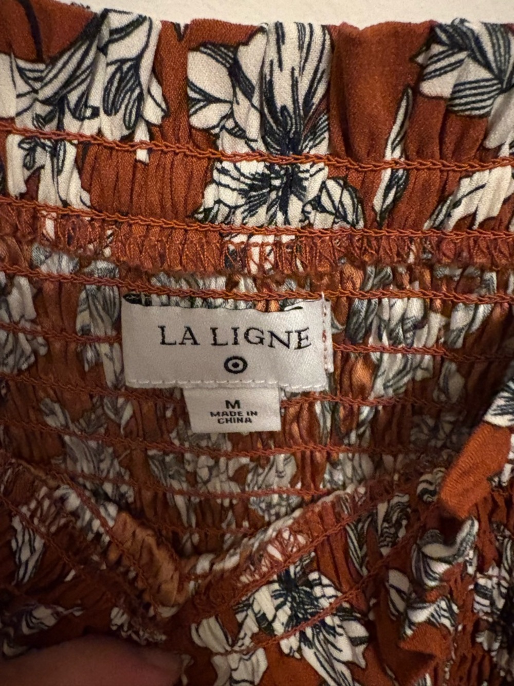 2/$15: La Ligne Brown Floral Square-Neck Midi Dress - Picture 5 of 5